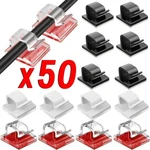 50PCS Cable Clips Self-adhesive Cord Management Wire Holder Organizer Clamp Us. Fixed Price $6.39.