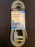 New Woods Extra Heavy Duty Dryer Cord 6 Ft 10/3 Gauge 30 Amp Prong Plug Gray. Fixed Price $7.95.