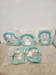 (5) Monoprice OM3 Lc To Fiber Optic Cable Aqua 106389. Fixed Price $64.99.