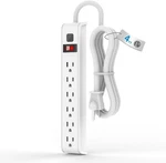 Tiffcofio Surge Protector Power Strip, 4 Feet Extension Cord, 600 Joules. Fixed Price $11.70.
