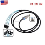 Mini Sas To 4-SATA SFF-8088 Multi-lane Forward Breakout Internal Cable 1M 2M 3M. Fixed Price $19.79.