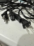 Set Of 6FT Power Cord 7A 125V Prong Polarized Square Round By Phillips Hue. Fixed Price $10.00.