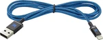 New Modal 4' Braided Blue / Black Nylon 8-PIN Charge Cable For Apple Devices. Fixed Price $8.50.