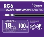 Southwire RG6 Quad Shield Coax Cable 100FT Awg Black 56918445 CM/CL2 Catv. Fixed Price $28.50.