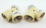 Lot Of Cooper 700V Ivory Dual Lampholder Socket Adapters 660 Watt 250 Volt. Fixed Price $11.99.