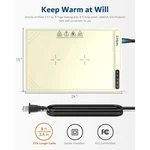 Electric Food Warming Tray Large (24"X16"), Rapid Full-surface Heating Mat. Fixed Price $40.00.
