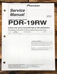Pioneer PDR-19RW Cd Recorder Service Manual *original*. Fixed Price $14.97.