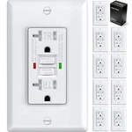 Electeck 10 Pack Gfci Outlets 20 Amp, Tamper Resistant (tr), Self-test Gfi Recep. Fixed Price $87.29.