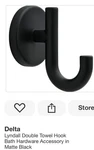 Delta LDL35-MB Lyndall Robe Hook Bath Accessory In Matte Black. Fixed Price $9.95.