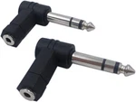 Cerrxian Right Angle 1/4 To 1/8 Female Adapter, 90 Degree 6.35MM Black. Fixed Price $12.93.