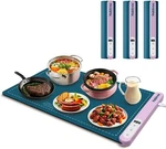 Habitree 3-PACK Large Electric Plate & Food Silicone Warming Tray (peacock Blue). Fixed Price $79.99.