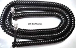 2-PACK Handset Cord Cortelco Itt Premier Phone 25000 255400 Coil Black Long 25FT. Fixed Price $15.49.