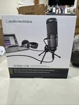 Audio-technica AT2020USB+ Cardioid Condenser Microphone W/ Tripod. Fixed Price $80.00.
