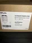 Tiffcofio Outdoor Power Strip 60FT Extension Cord. Fixed Price $49.99.