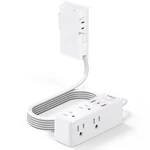 Power Strip Surge Protector With Flat Extension Cord Outlet 5FT, Cover. Fixed Price $23.58.