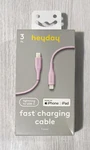 Heyday 3' Lightening To Usb-c Fast Charging Cable Made For Iphone Ipad, Lavender. Fixed Price $9.99.