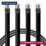 Necables 2PACK RJ12 2FT Phone Cord 6P6C Male To Straight Wire.... Fixed Price $11.93.