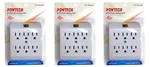 3 Pack Outlet Grounded Electrical 6-WAY Wall Plug Power Splitter Adapter. Fixed Price $23.99.
