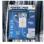 Bell + Howell Power Strip Surge Protection 3 Outlets Usb Ports 45" White. Fixed Price $9.99.
