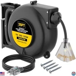 Terrabloom 45FT Retractable Extension Cord Reel 14/3 Triple Outlet, Wall-mount. Fixed Price $121.69.