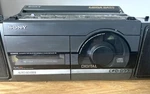 1989 Sony CFD-D77 Fm/am Cd Cassette Corder Boombox, Very Clean,partially Working. Fixed Price $47.99.