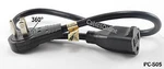 18" Rotating 360 Degree Flat Plug Power Extension Cord Nema 5-15P/5-15R, PC-S05. Fixed Price $13.95.