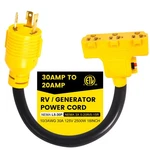Cordmitpro Overload Protector 30 Amp 110 Adapter Generator Power Cord, Shore. Fixed Price $36.66.
