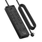 Ntonpower 15 Extension Cord, Flat Plug Surge FT-12 Outlets, Black. Fixed Price $66.33.