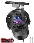 83W 12V Usb Power Outlet, Qidoe Aluminum 65W Pd Laptop Charger Socket And 18W.... Fixed Price $29.14.