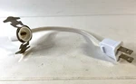 Shen 6" White TS-23 Power Cord W/ Socket For Village/house Lighting. Fixed Price $10.00.