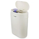 Elama 13 Gallon Automatic Sensor Hands Free Round Top Trash Can In White. Fixed Price $147.73.