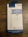 Insignia- Lightning To 3.5 Mm Headphone Adapter White. Fixed Price $9.99.