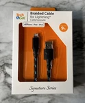 Tech & Go 9FT Usb Braided Charge Cable For Iphone Ipad Ipod New-black Blue. Fixed Price $5.46.