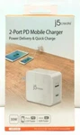 J5CREATE 2-PORT Usb Type-a And Type-c Mobile Charger White JUP2230. Fixed Price $12.50.