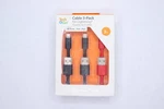 (3-PK) Tech & Go Cable Black Gray And Red 3-FT For Iphone Ipad IPOD131 3602 TG3. Fixed Price $21.58.