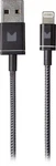 Modal - Apple Mfi Certified 4' Braided Lightning Cable Gray. Fixed Price $9.99.