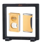 Yellow Visol Cigar Gift Set Bigflat Flame Lighter & 3-IN-1 Trident Cutter Tool. Fixed Price $182.75.