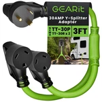 Amp Nema TT-30P To Dual TT-30R Splitter Power Cord Adapter Stw 10AWG 3C. Fixed Price $27.95.
