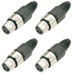 (4 Pack) Procraft PC-TX001 3 Pin Female Xlr Cable End Jack Plug Mic Connector. Fixed Price $8.47.