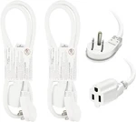 Ep Pack 3 Flat Plug Extension Cord, 16 Awg Prong FT-2PK, White. Fixed Price $16.32.