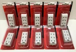 Pass & Seymour 2603WBPCC10 Cord End Triple Outlet, 125V, 10-AMP, White, 10PK. Fixed Price $21.95.