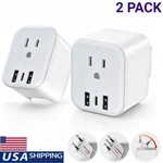 2 Pc European Travel Plug Adapter Foldable International 1 Ac OUTLETS,3 Usb. Fixed Price $8.69.