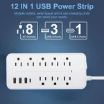 8AC Outlets Power Strip Surge Protector With 3 Usb And Type Ports 5FT Cable. Fixed Price $12.59.