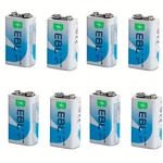 Alkaline 8 Pack Of Ebl Battery 6LR61 9VOLT Exp 10 Years Storage,. Fixed Price $14.79.