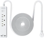 Long Extension Cord 15 Ft, Ntonpower Wall Mount Strip Flat White. Fixed Price $39.10.