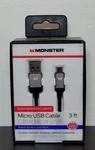 Monster Mobile Cable High Performance Usb Type 2.0 To Micro - Black 3FT. Fixed Price $8.95.