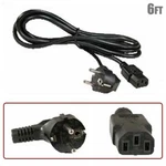 6FT H05VV-F0.75/3G S European Pc Power Adapter Cable/cord 16AMP 250V Black. Fixed Price $13.83.