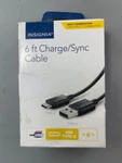 Insignia NS-MCAB06 Black 6FT Type Charge/sync Cable For Smartphones & Tablets. Fixed Price $6.50.