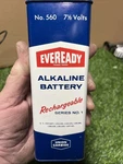 Vintage Eveready 7 1/2 Volt Battery No. 560 Radio Tv Union Carbide F2. Fixed Price $19.99.