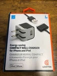Griffin Energy-saving Compact Wall Charger 3.5'. Fixed Price $19.00.